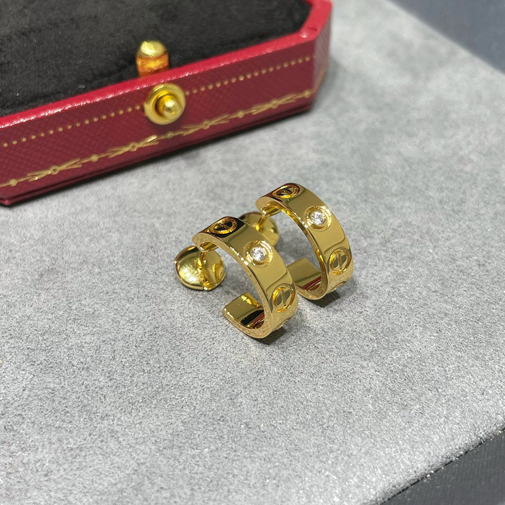 [NOBLE AURA] LOVE EARRINGS 5.7MM 2 DIAMONDS