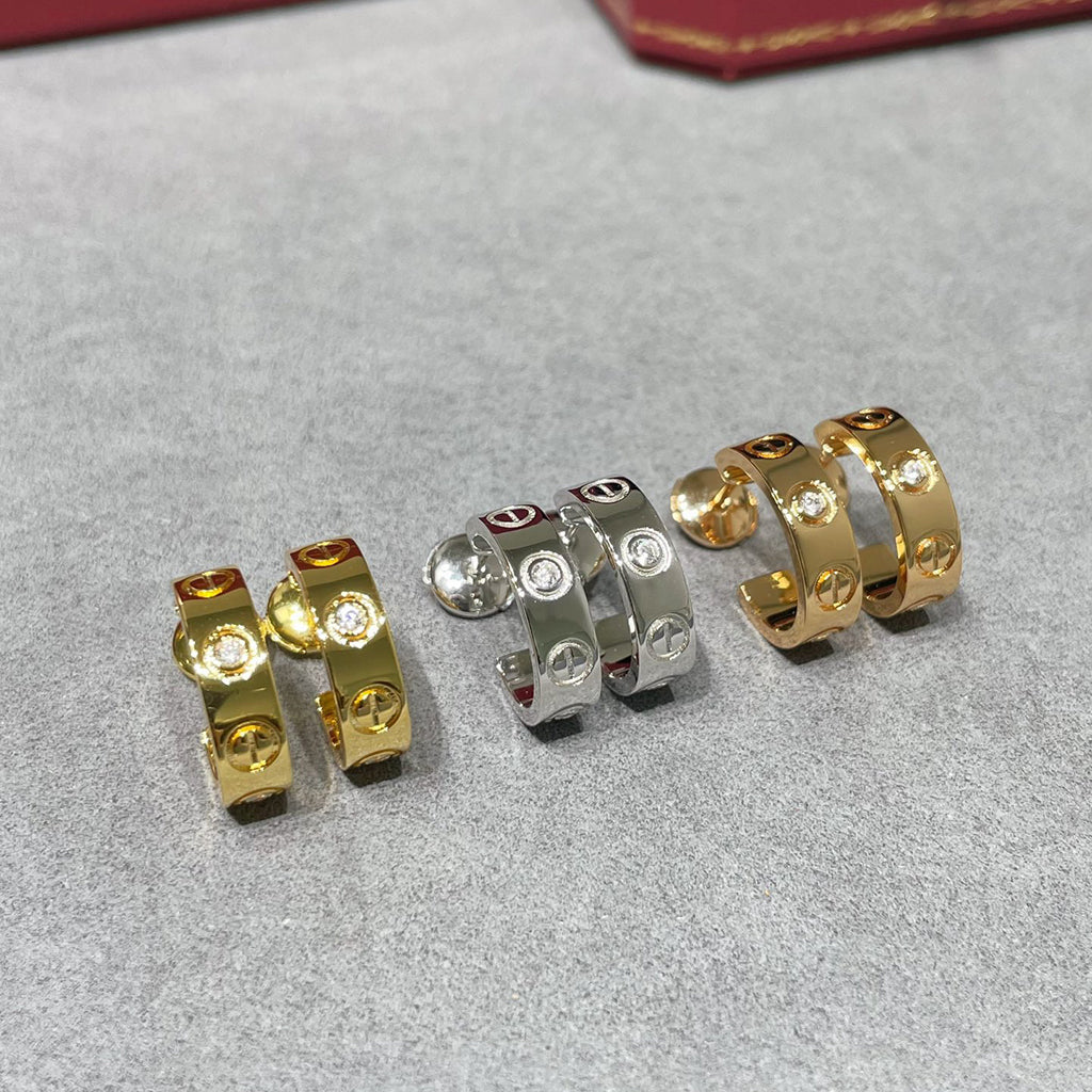 [NOBLE AURA] LOVE EARRINGS 5.7MM 2 DIAMONDS