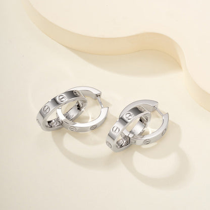 [NOBLE AURA] LOVE 3.3MM DANGLE EARRINGS