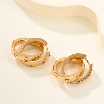[NOBLE AURA] LOVE 3.3MM DANGLE EARRINGS