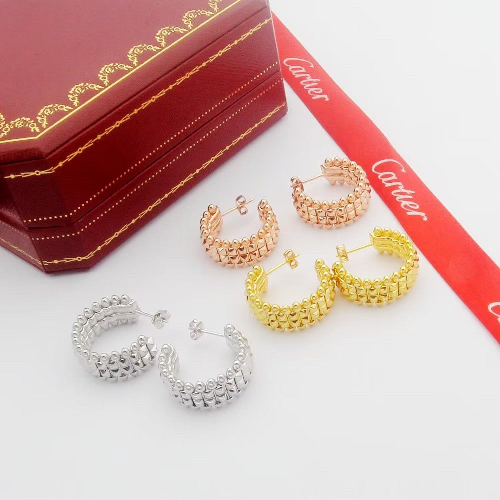[NOBLE AURA] CLASH 9.2MM DOUBLE ROW EARRINGS