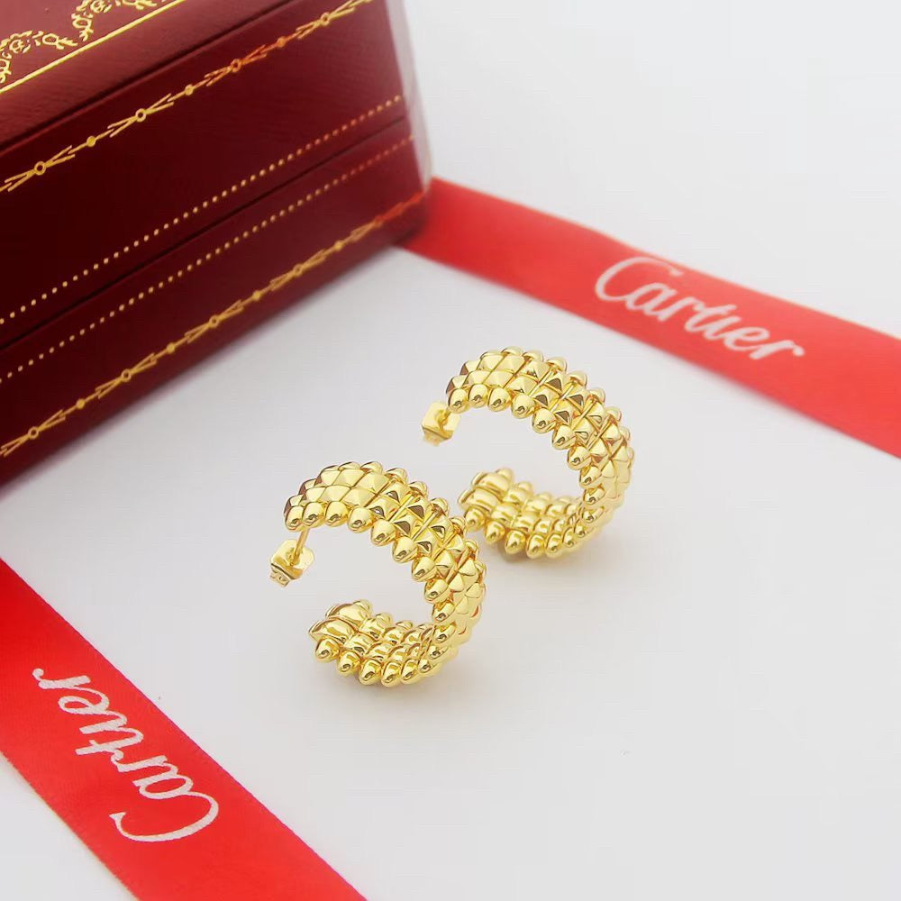 [NOBLE AURA] CLASH 9.2MM DOUBLE ROW EARRINGS