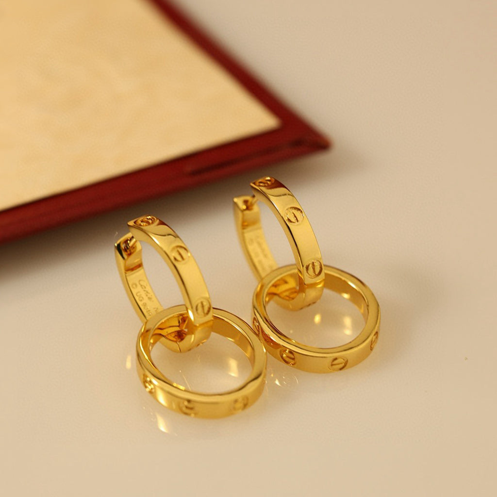 [NOBLE AURA] LOVE 3.3MM DANGLE EARRINGS