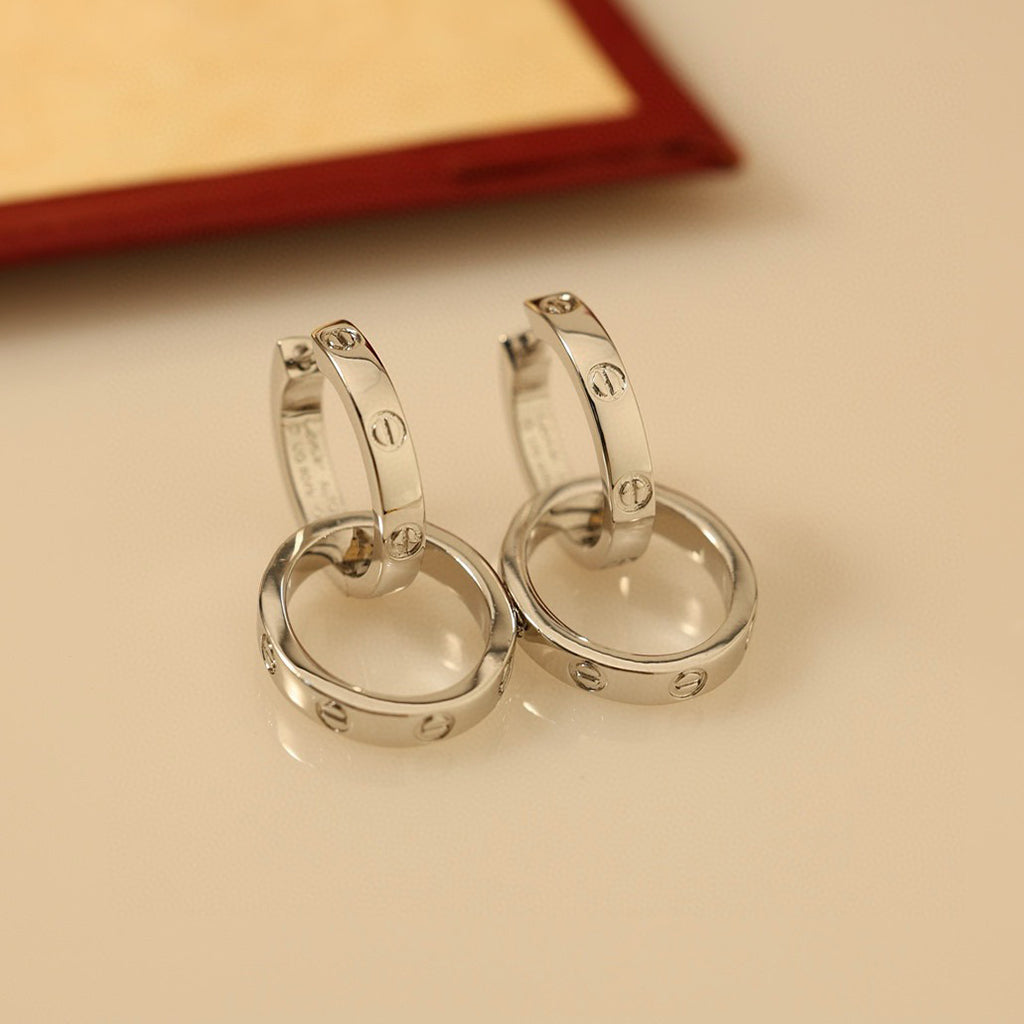 [NOBLE AURA] LOVE 3.3MM DANGLE EARRINGS