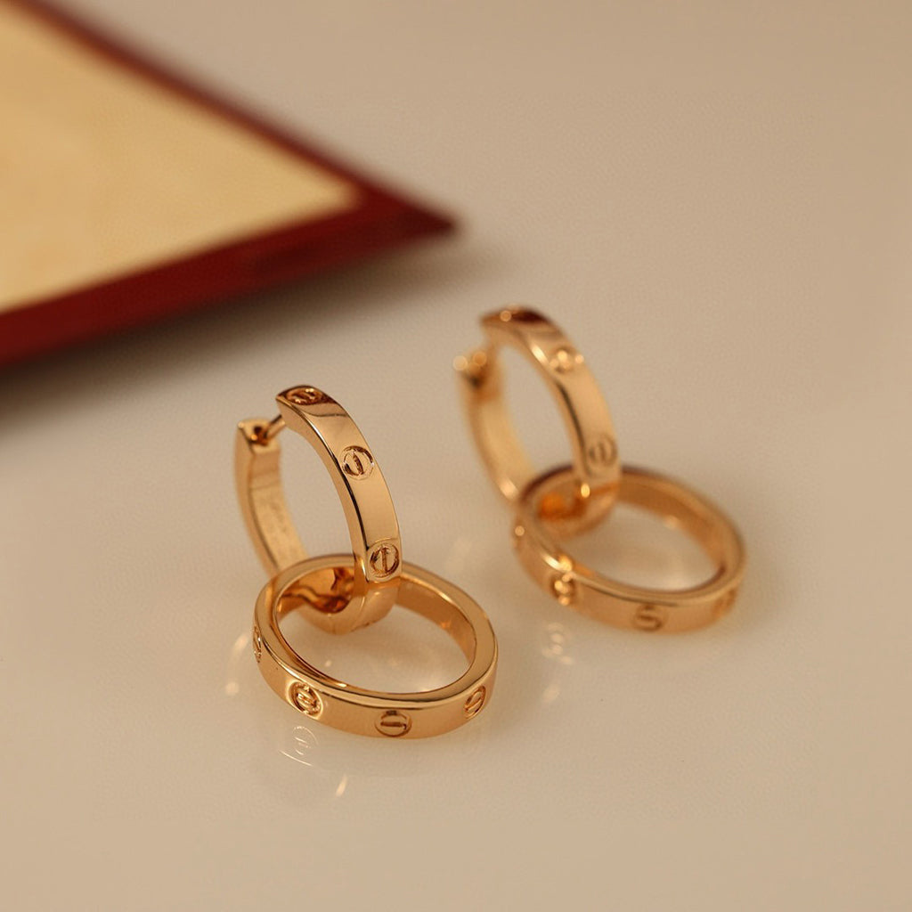 [NOBLE AURA] LOVE 3.3MM DANGLE EARRINGS