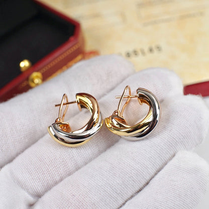 [NOBLE AURA] TRINITY ON DIAMOND CLASSIC EARRINGS