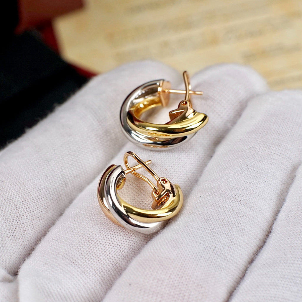 [NOBLE AURA] TRINITY ON DIAMOND CLASSIC EARRINGS