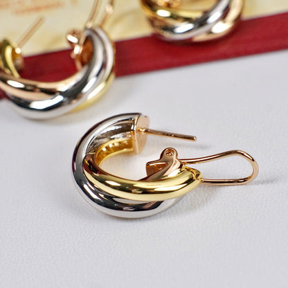 [NOBLE AURA] TRINITY ON DIAMOND CLASSIC EARRINGS