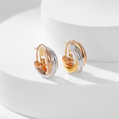 [NOBLE AURA] TRINITY ON DIAMOND CLASSIC EARRINGS