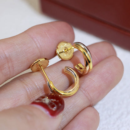 [NOBLE AURA] TRINITY ON DIAMOND MINI EARRINGS