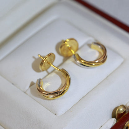 [NOBLE AURA] TRINITY ON DIAMOND MINI EARRINGS