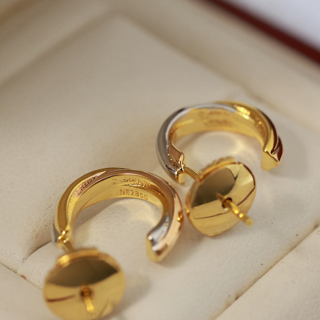 [NOBLE AURA] TRINITY ON DIAMOND MINI EARRINGS