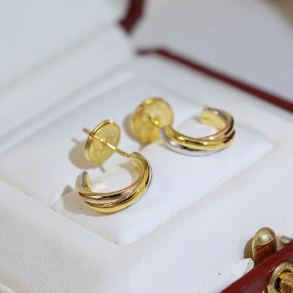 [NOBLE AURA] TRINITY ON DIAMOND MINI EARRINGS