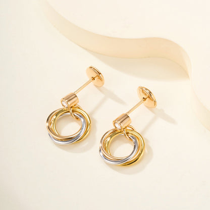 [NOBLE AURA] TRINITY ON DIAMOND  EARRINGS