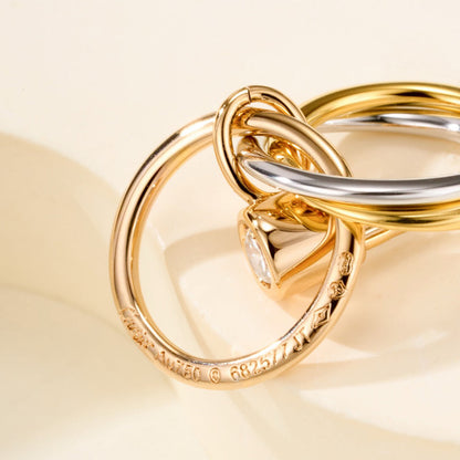 [NOBLE AURA] TRINITY ON DIAMOND  EARRINGS