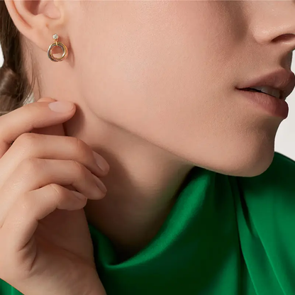 [NOBLE AURA] TRINITY ON DIAMOND  EARRINGS