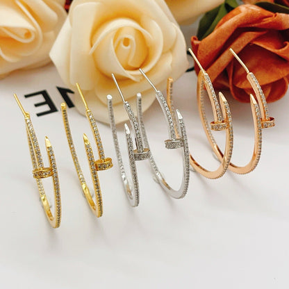 [NOBLE AURA] JUSTE FULL DIAMOND LARGE EARRINGS