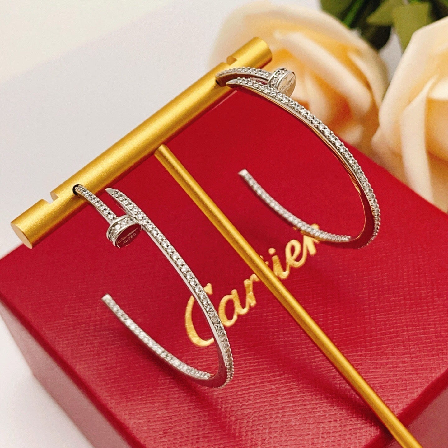 [NOBLE AURA] JUSTE FULL DIAMOND LARGE EARRINGS