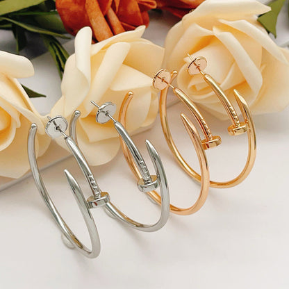 [NOBLE AURA] JUSTE NO DIAMOND LARGE EARRINGS
