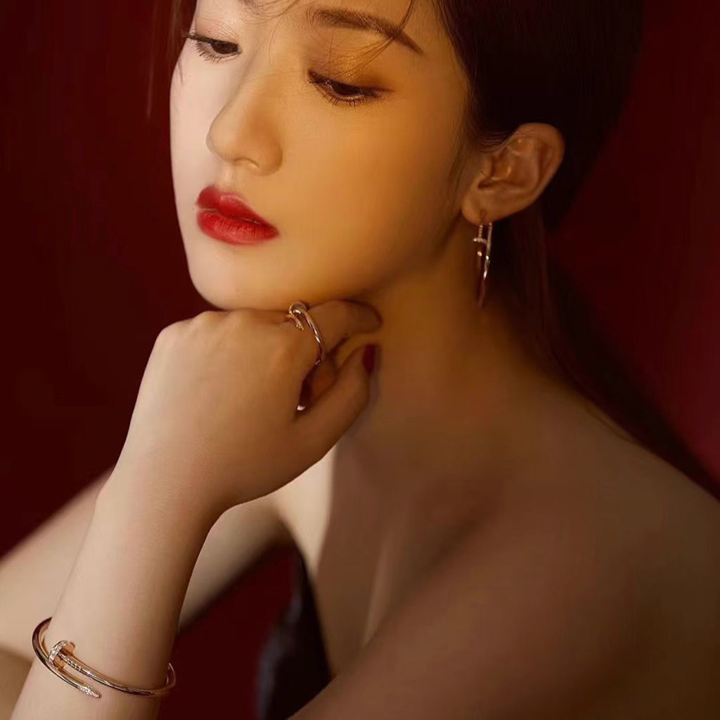 [NOBLE AURA] JUSTE NO DIAMOND LARGE EARRINGS