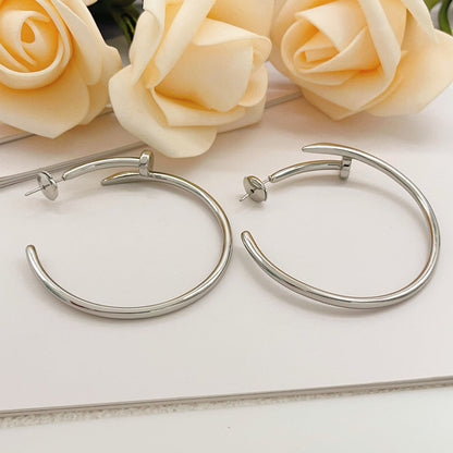 [NOBLE AURA] JUSTE NO DIAMOND LARGE EARRINGS