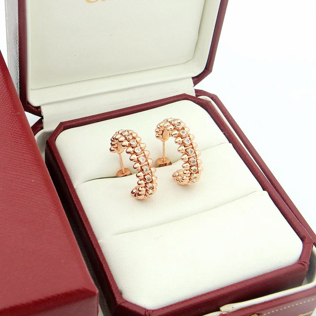 [NOBLE AURA] CLASH FULL DIAMOND MEDIUM EARRINGS