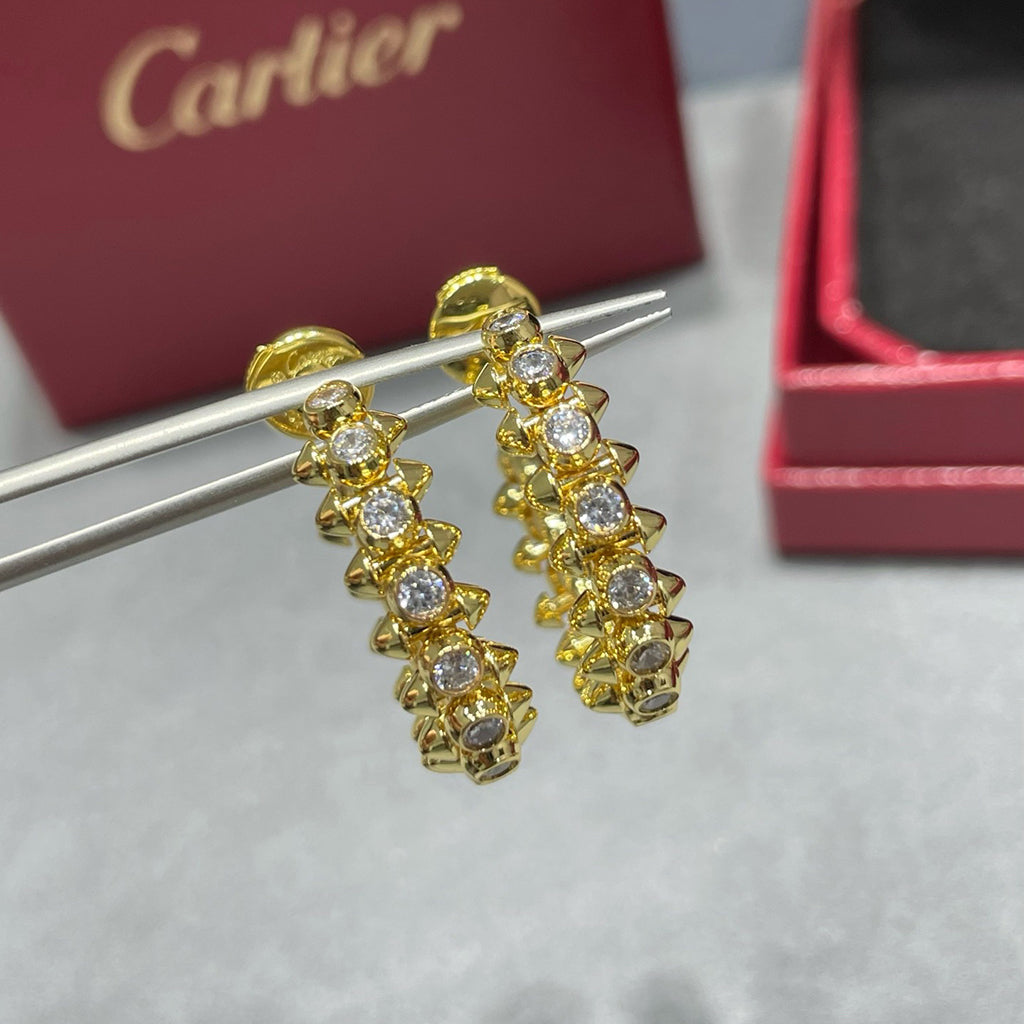 [NOBLE AURA] CLASH FULL DIAMOND MEDIUM EARRINGS