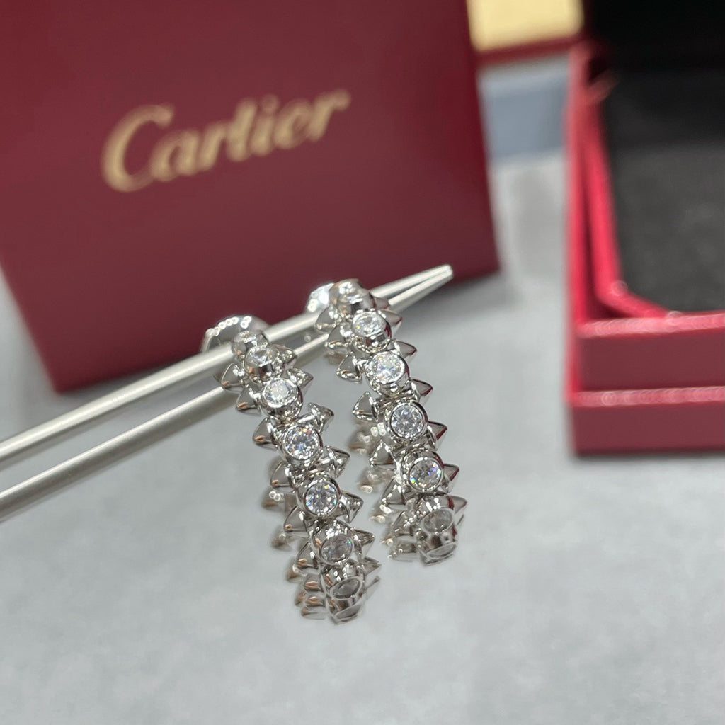 [NOBLE AURA] CLASH FULL DIAMOND MEDIUM EARRINGS