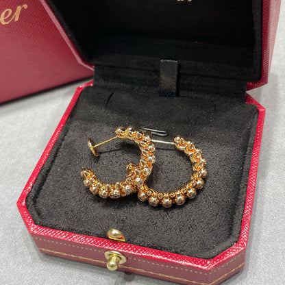 [NOBLE AURA] CLASH FULL DIAMOND MEDIUM EARRINGS