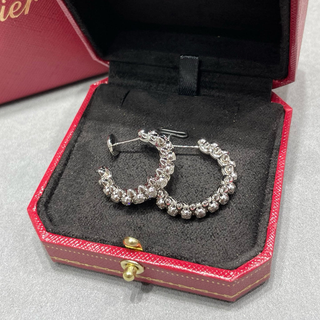 [NOBLE AURA] CLASH FULL DIAMOND MEDIUM EARRINGS