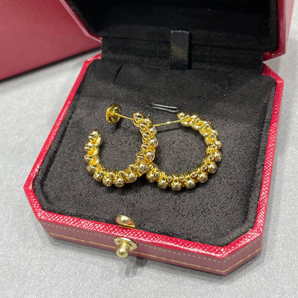 [NOBLE AURA] CLASH FULL DIAMOND MEDIUM EARRINGS
