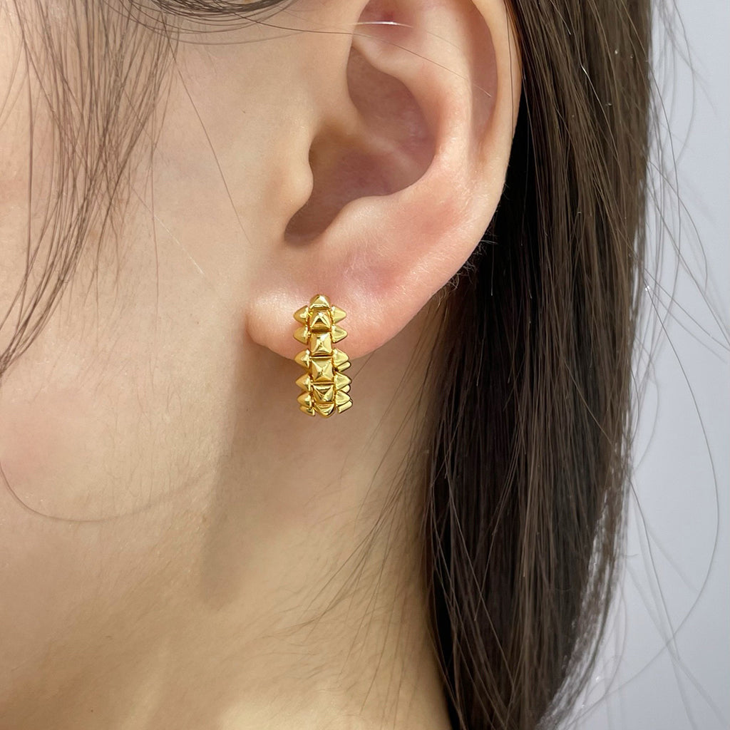 [NOBLE AURA] CLASH MINI HOOP EARRINGS