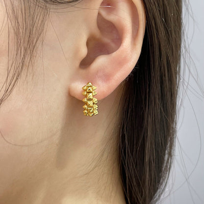 [NOBLE AURA] CLASH MINI HOOP EARRINGS