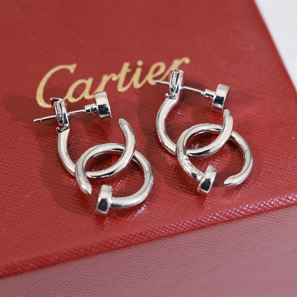 [NOBLE AURA] JUSTE NO DIAMOND DOUBLE EARRINGS