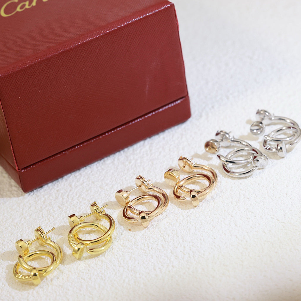 [NOBLE AURA] JUSTE NO DIAMOND DOUBLE EARRINGS
