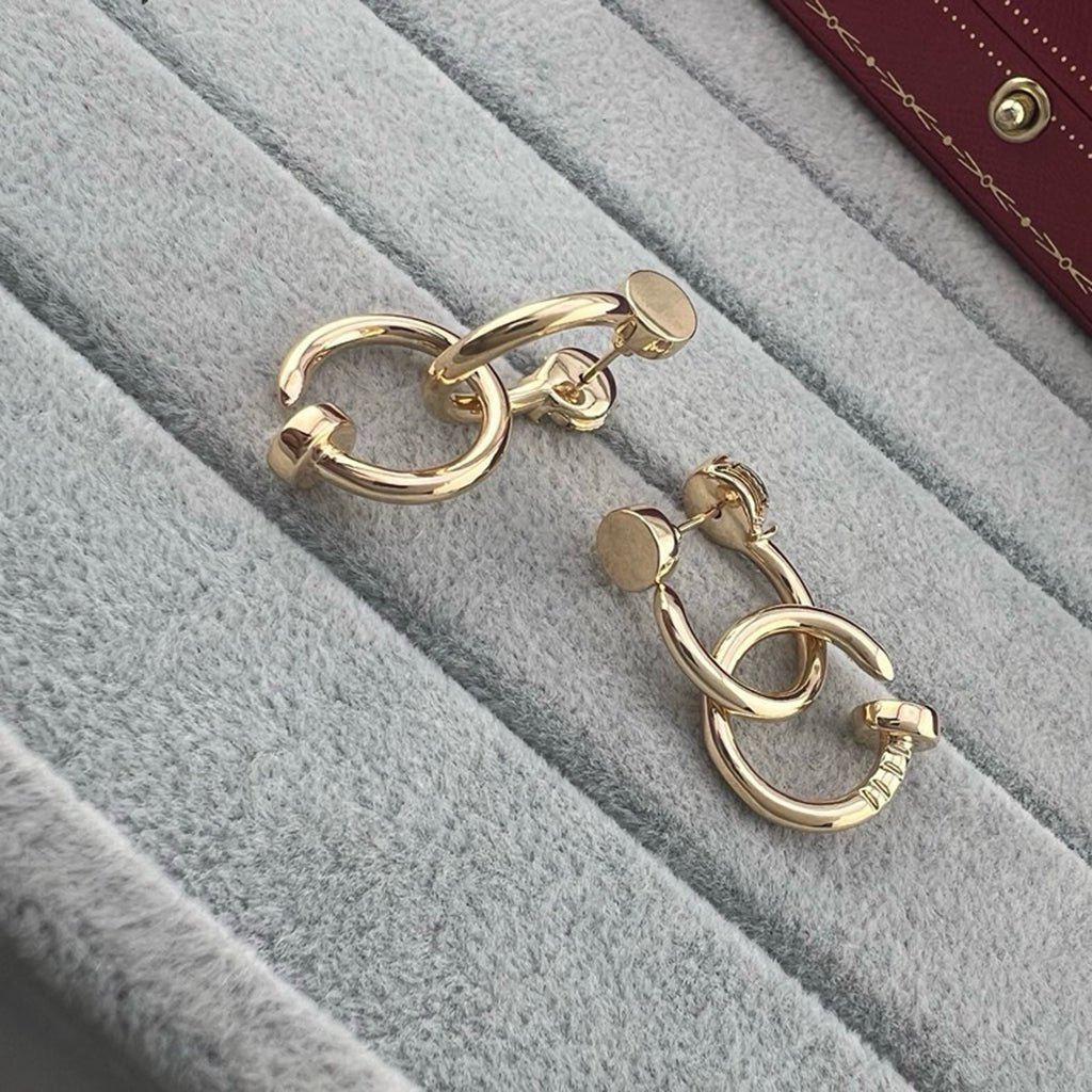 [NOBLE AURA] JUSTE NO DIAMOND DOUBLE EARRINGS