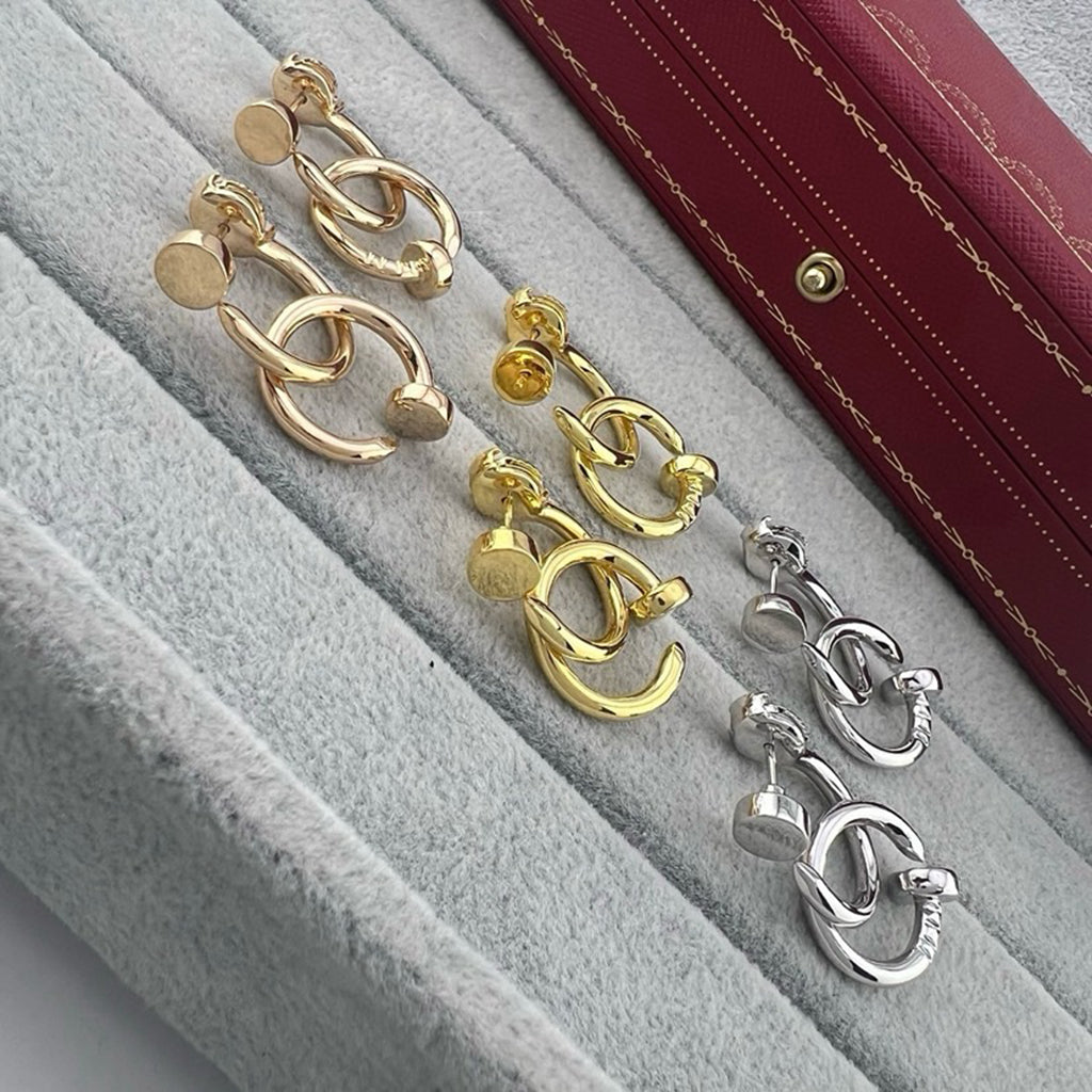 [NOBLE AURA] JUSTE NO DIAMOND DOUBLE EARRINGS