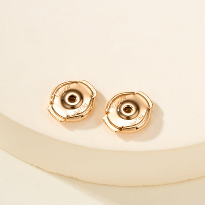 [NOBLE AURA] JUSTE HALF DIAMOND DOUBLE EARRINGS