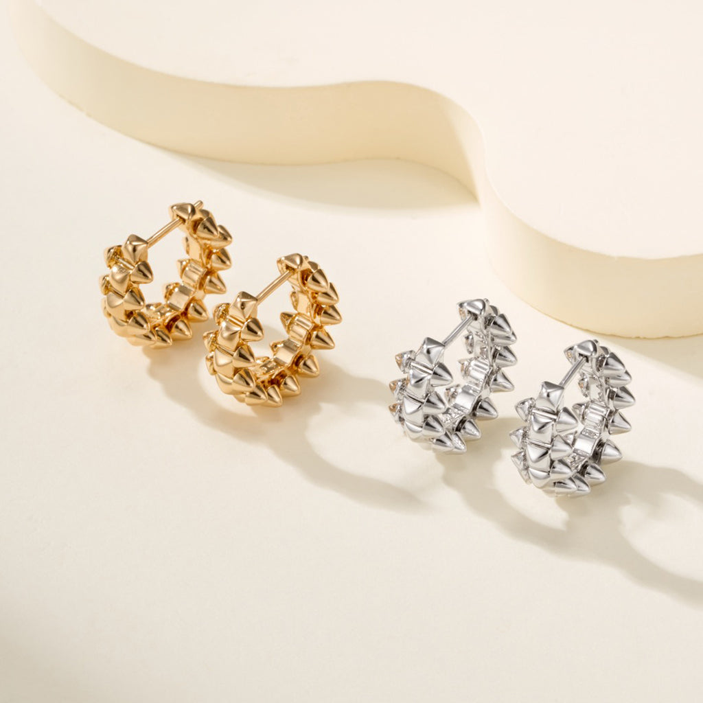 [NOBLE AURA] CLASH MINI HOOP EARRINGS