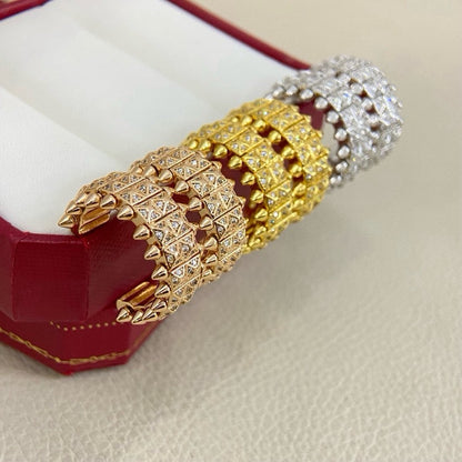 [NOBLE AURA] CLASH 9.2MM FULL DIAMOND DOUBLE ROW EARRINGS