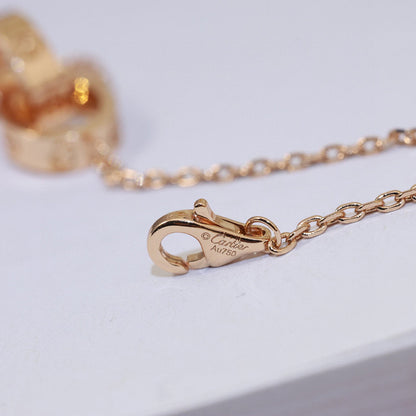 [NOBLE AURA] LOVE DOUBLE RING NECKLACE
