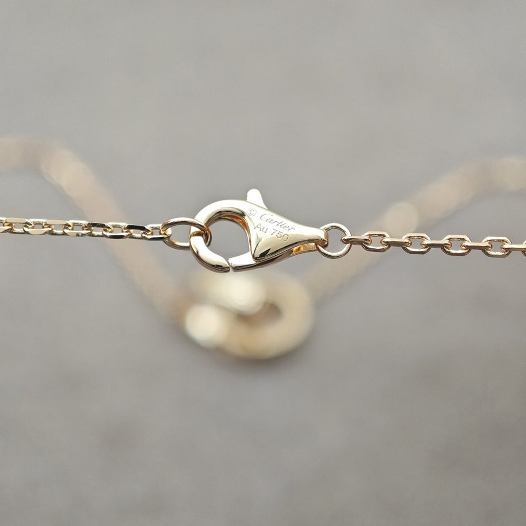[NOBLE AURA] LOVE DOUBLE RING HALF DIAMOND NECKLACE