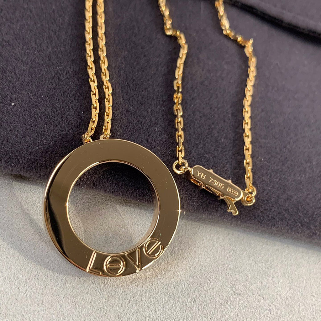 [NOBLE AURA] LOVE NECKLACE 16MM 3 DIAMONDS
