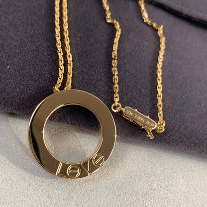 [NOBLE AURA] LOVE NECKLACE 16MM 3 DIAMONDS