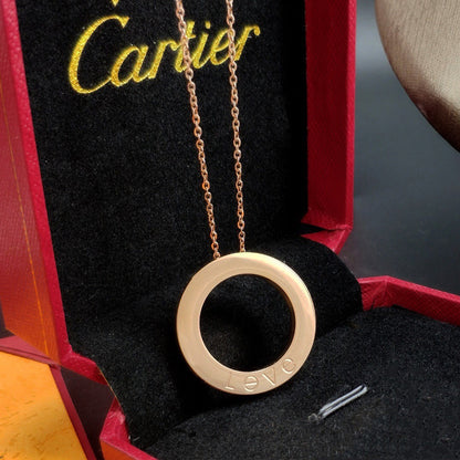 [NOBLE AURA] LOVE NECKLACE 16MM 3 DIAMONDS