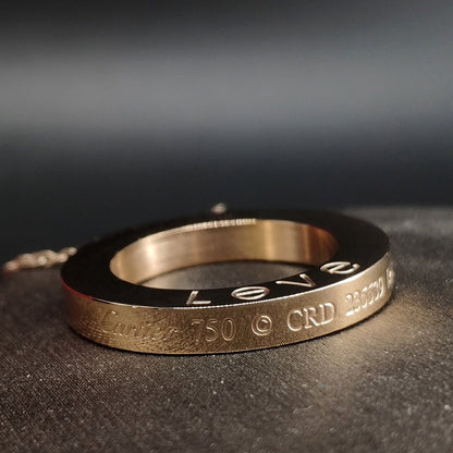 [NOBLE AURA] LOVE NECKLACE 16MM 3 DIAMONDS