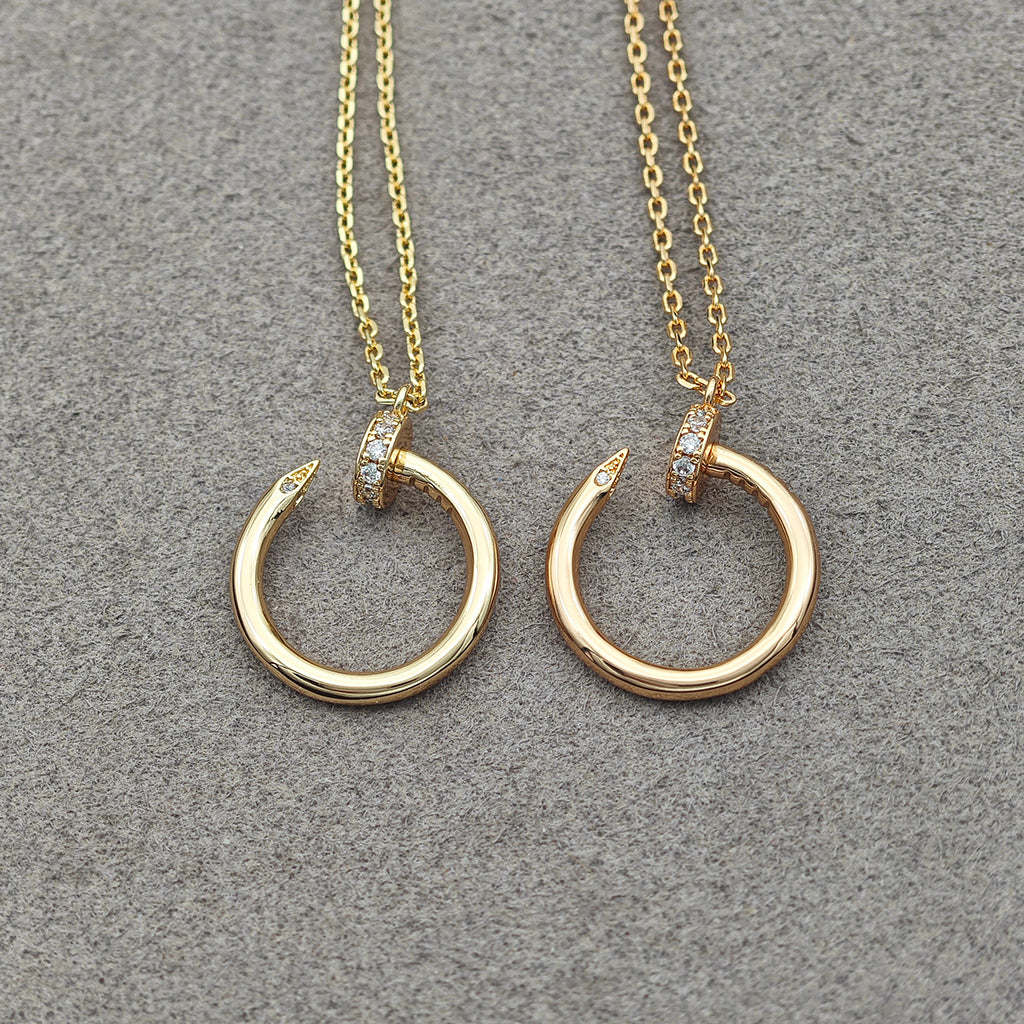 [NOBLE AURA]JUSTE NECKLACE HALF DIAMOND