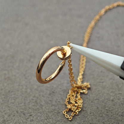[NOBLE AURA]JUSTE NECKLACE HALF DIAMOND