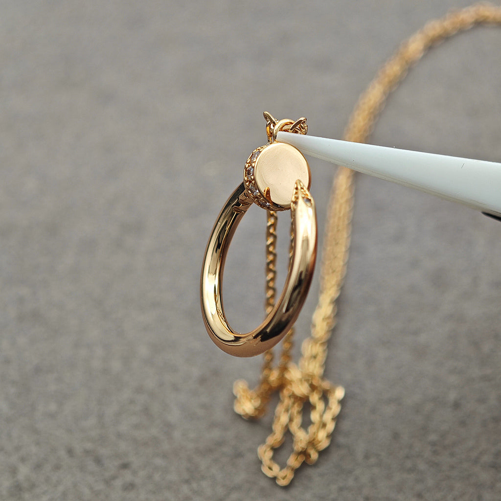 [NOBLE AURA]JUSTE NECKLACE HALF DIAMOND