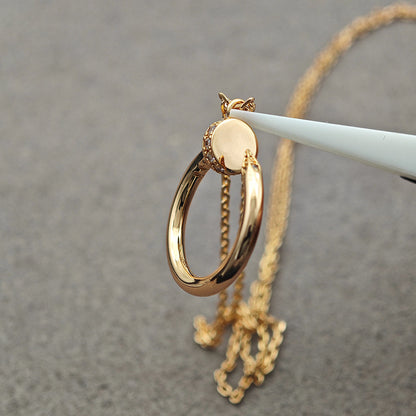 [NOBLE AURA]JUSTE NECKLACE HALF DIAMOND